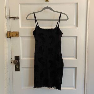 H&M Divided Short Black Tiger Patterned Chemise Dress Size Small